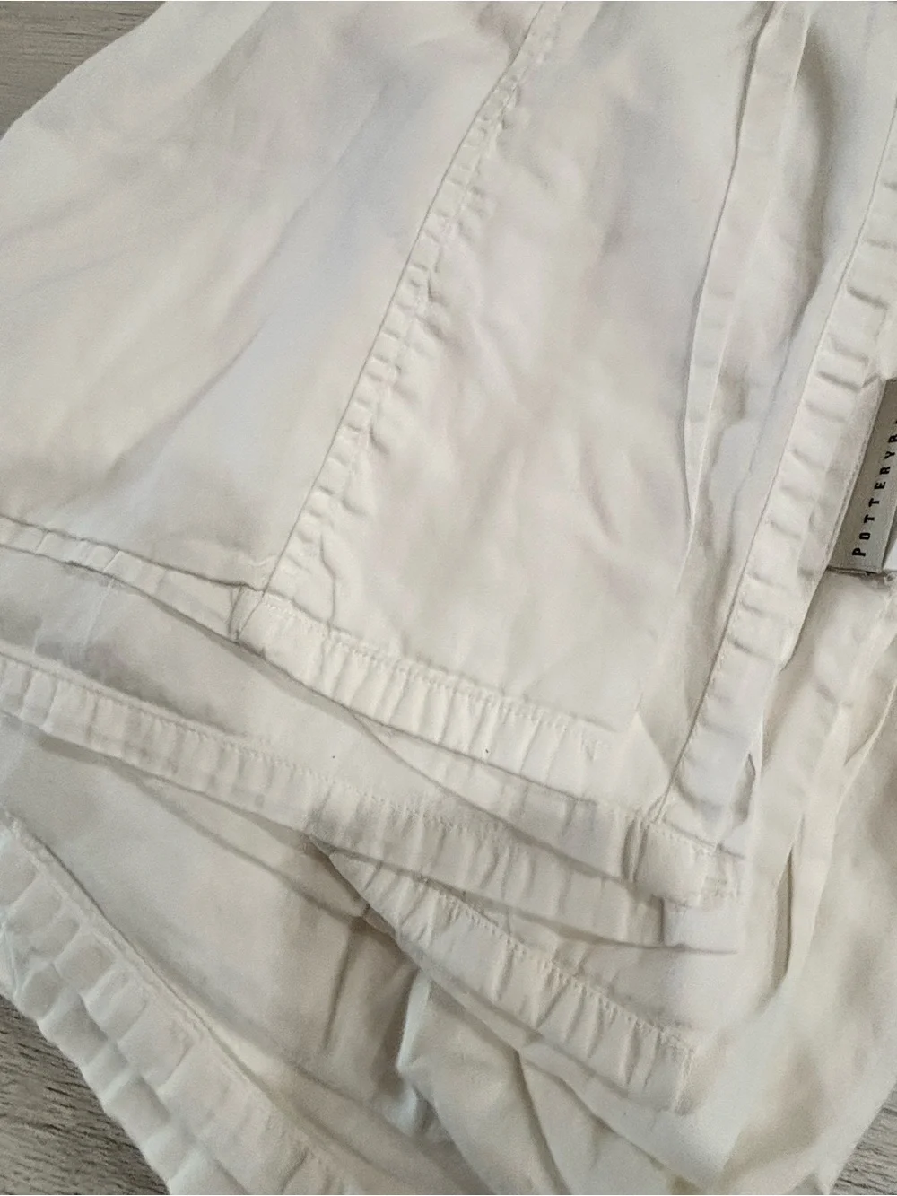POTTERY BARN White Egyptian Cotton FLAT SHEET ONLY 108” X 105” King Size